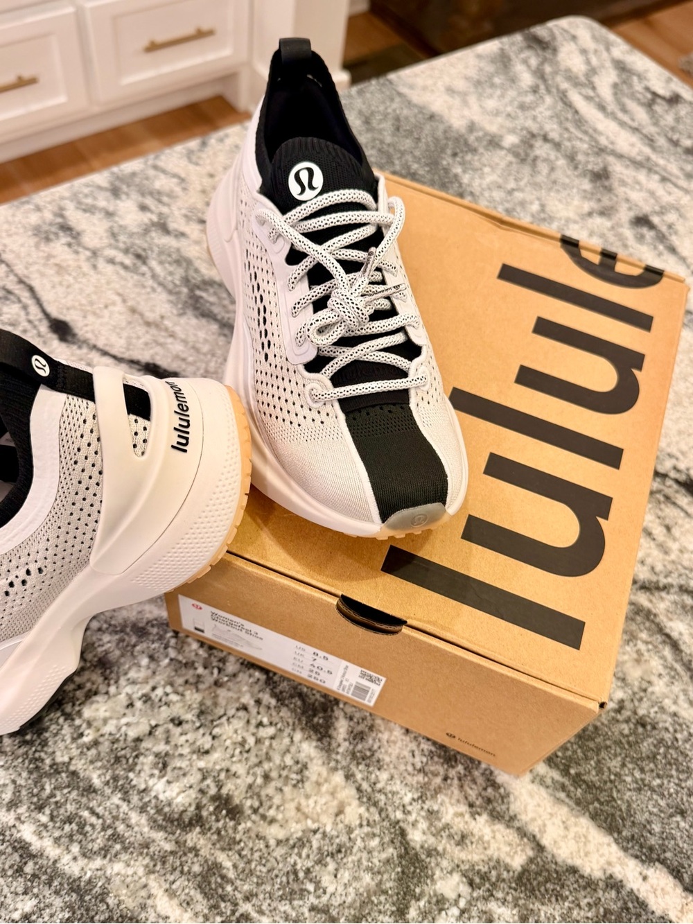 lululemon athletica Women's Chargefeel 3 Workout Shoe - White/Black